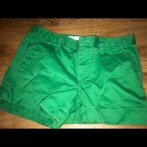 Low Rise Kelly Green Shorts